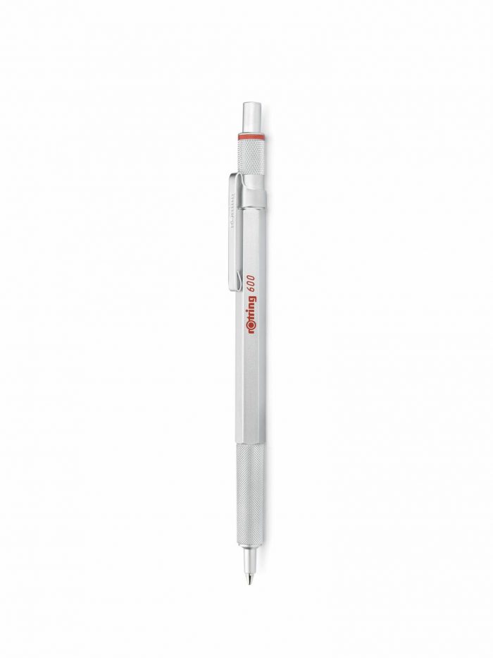 rOtring 600 Ballpoint Pen - Pearl White Medium Nib Black Ink - Image 2