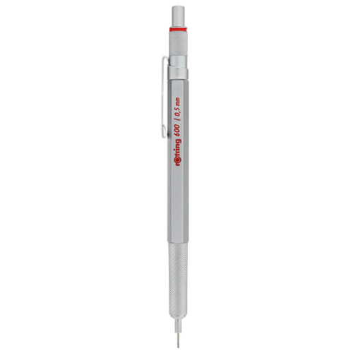 f3e88e7c036fa47928a10a67320af307 1 | rOtring SA | rOtring Rapid 600 Silver Mechanical Pencil 0.5mm