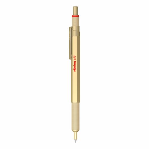 2be446ec23e03648e49b7bfbd3d856c5 | rOtring SA | rOtring 600 Ballpoint Pen - Gold Medium Nib Black Ink